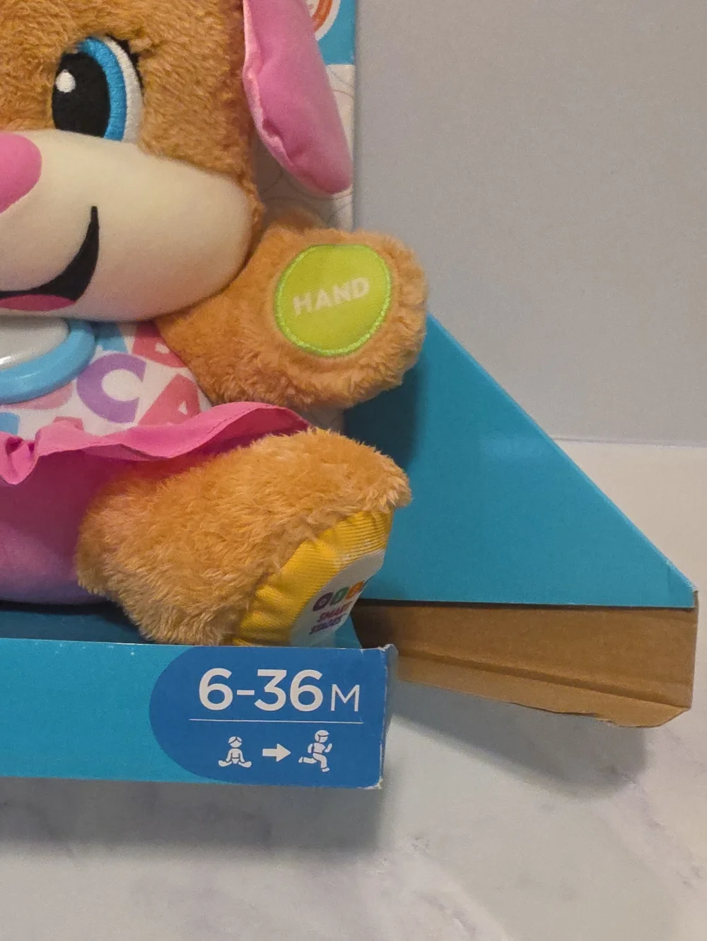 Fisher-Price Pink Plush Learning Puppy - Interactive Kids Toy